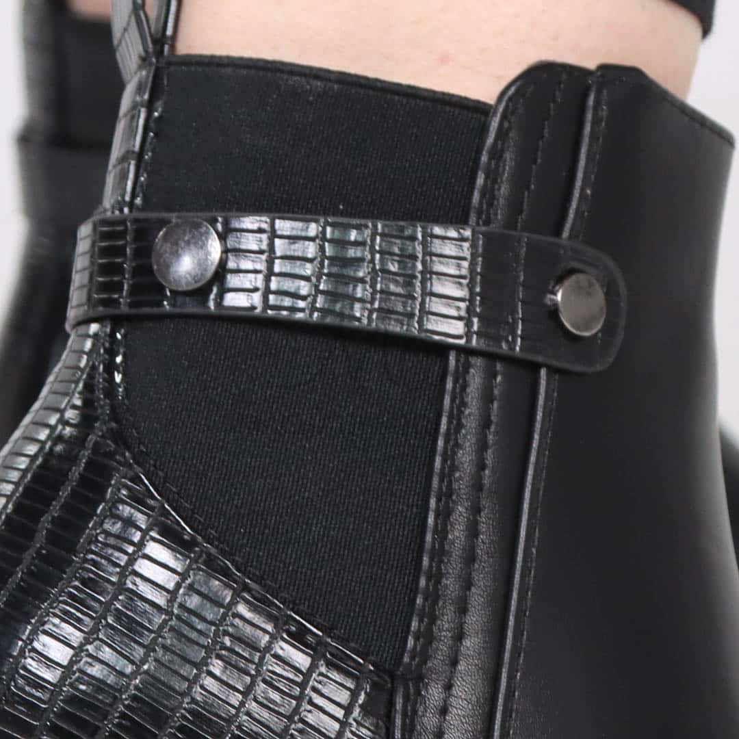 Reine – Bottines à talon en Noir.