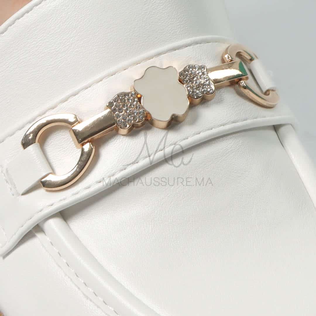 Antonia – Derbies Femmes Confortables en Blanc.