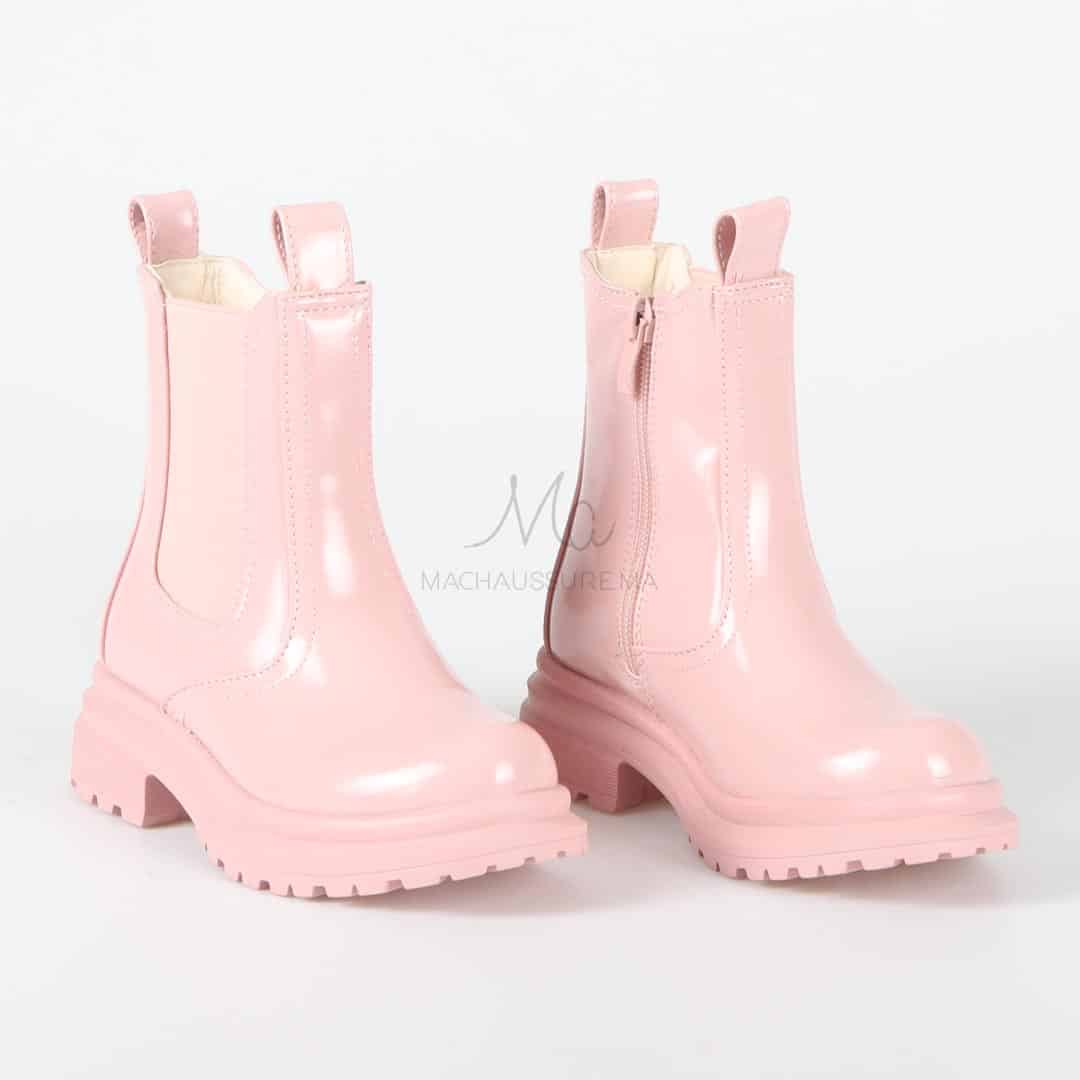 ELENA - Bottines à talon en Rose.