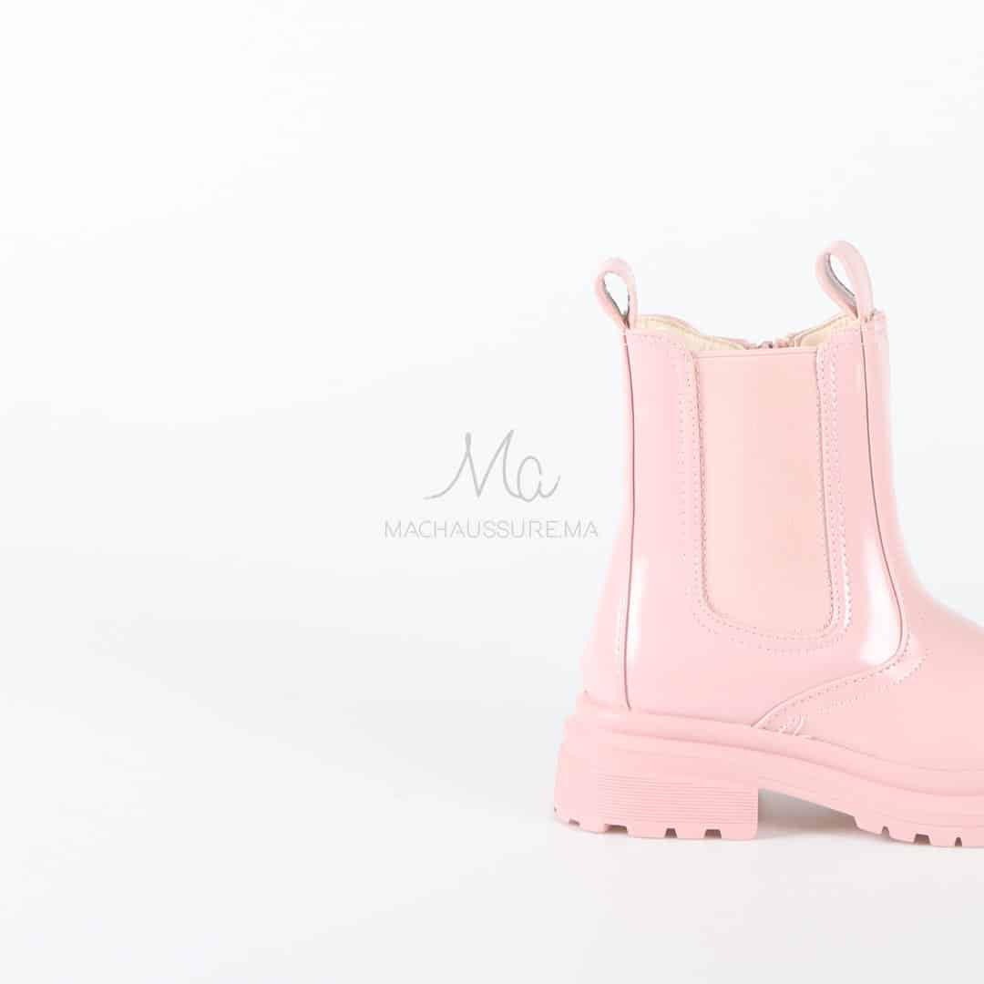ELENA - Bottines à talon en Rose.