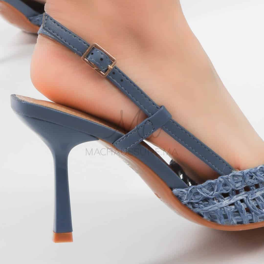Nacre - Escarpins femmes en Bleu ciel.