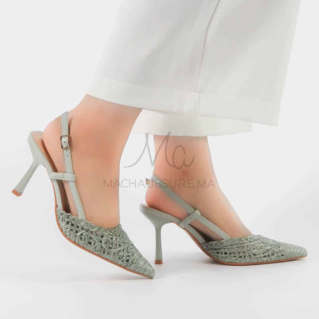 Nacre - Escarpins femmes en Vert.