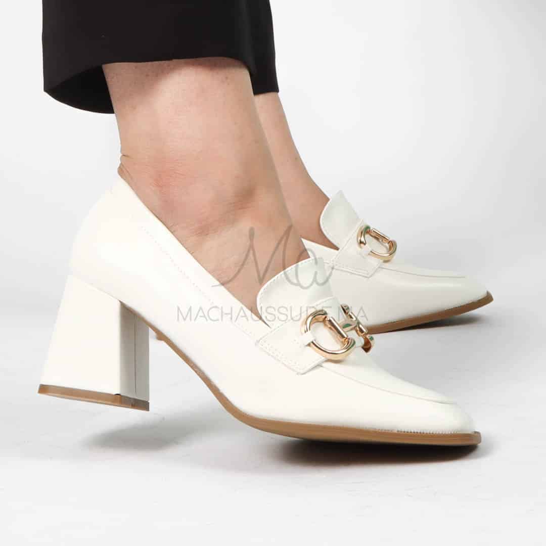Nastya - Derbies à talon Femmes en Blanc.