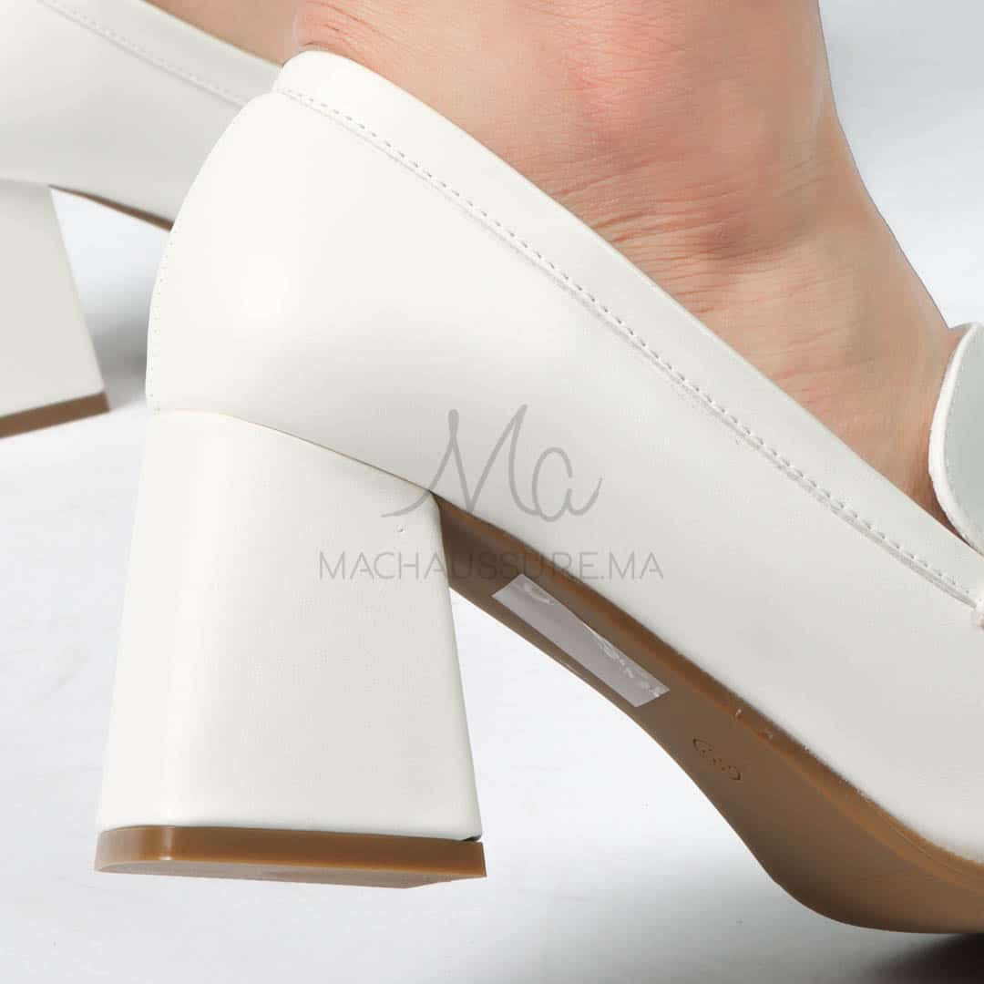Nastya - Derbies à talon Femmes en Blanc.