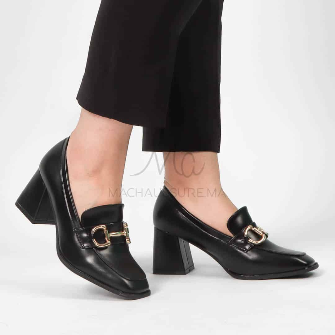 Nastya - Derbies à talon Femmes en Noir.