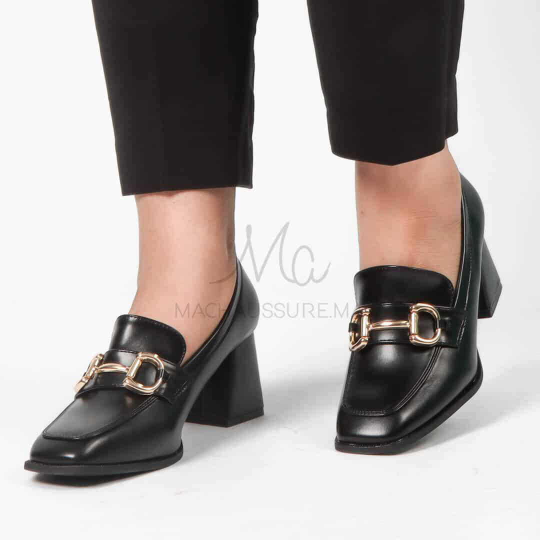 Nastya - Derbies à talon Femmes en Noir.