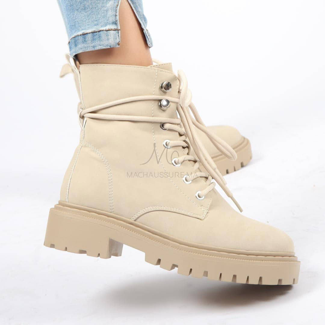Isidora - Bottines en Beige.