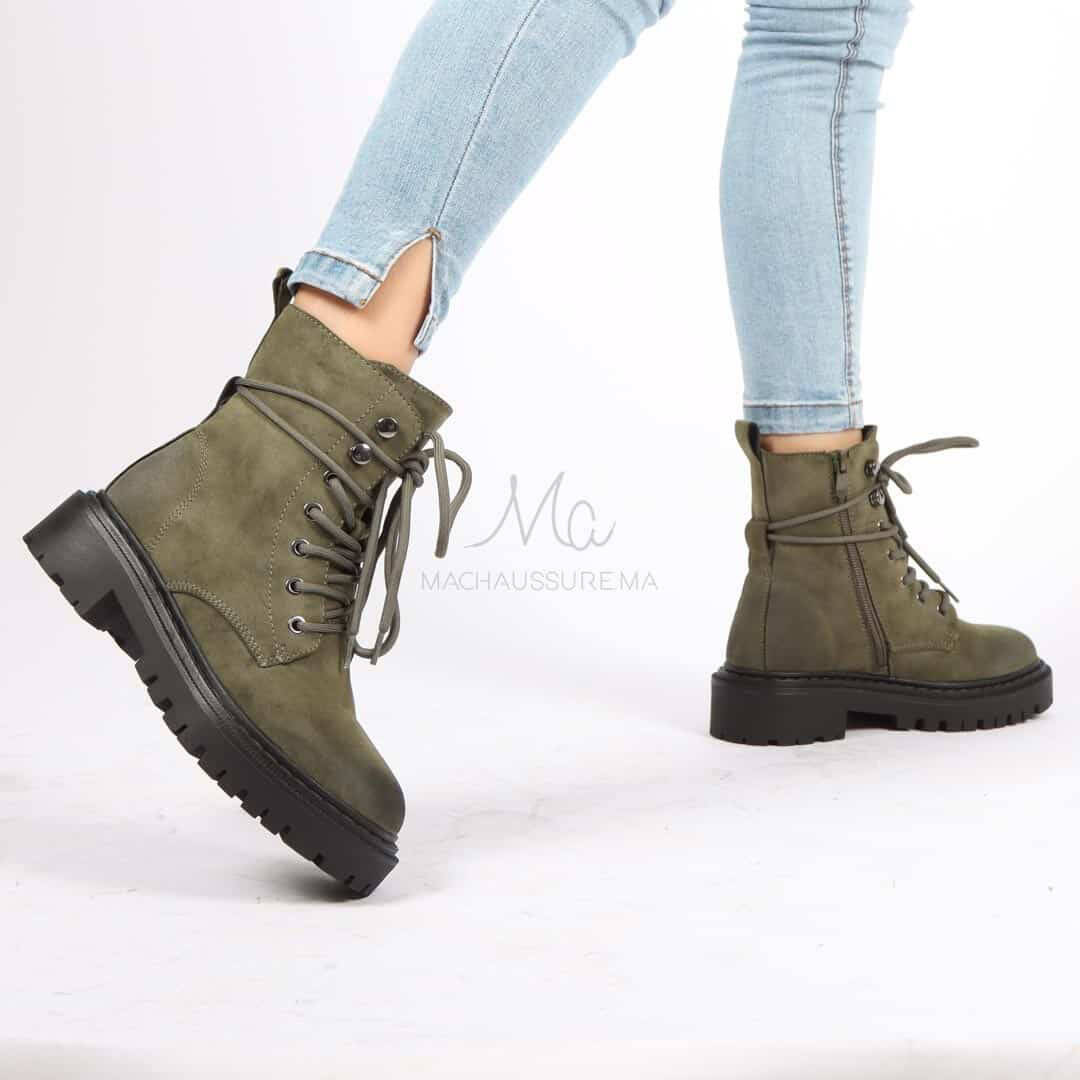 Isidora - Bottines en Vert.