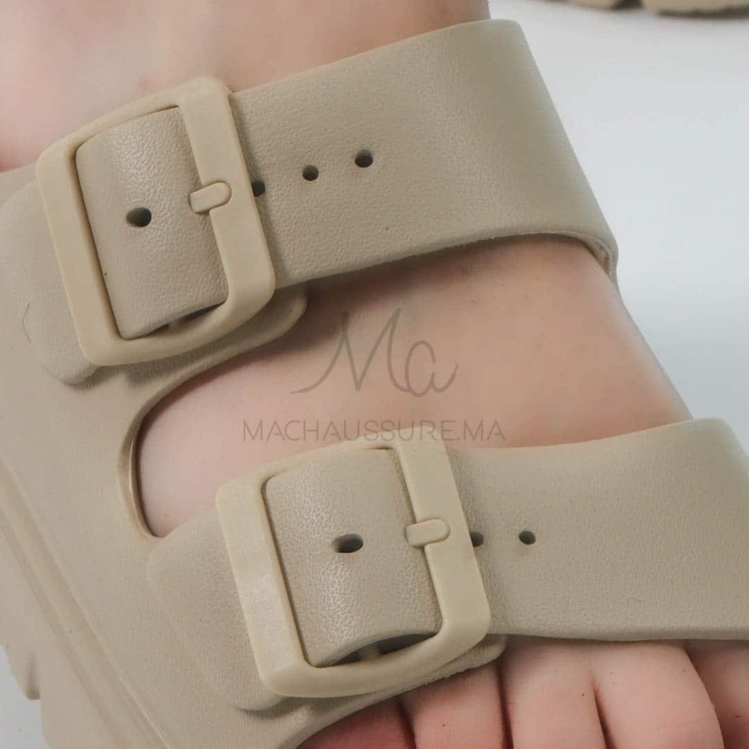 Péridot - Sandales à plateforme en Beige.
