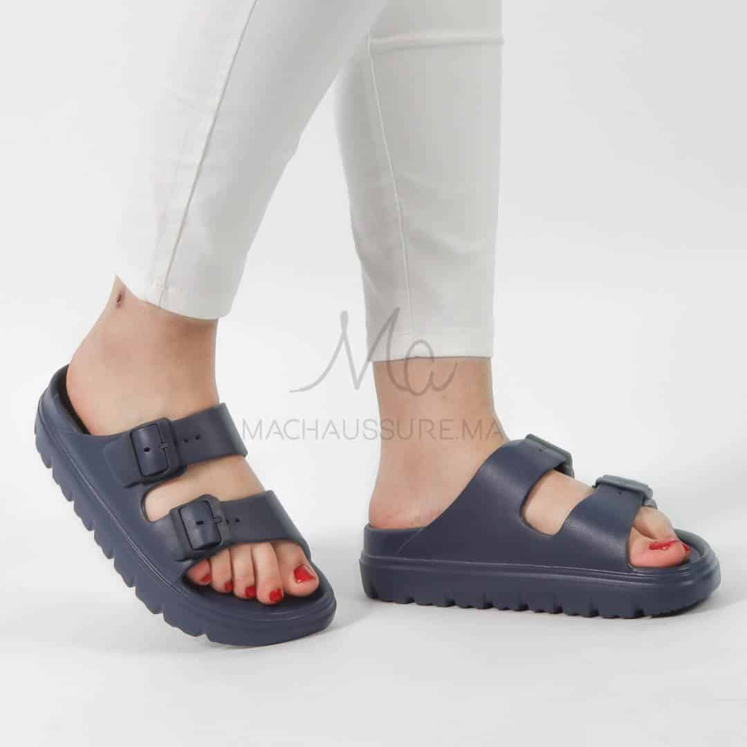 Péridot - Sandales à plateforme en Bleu.