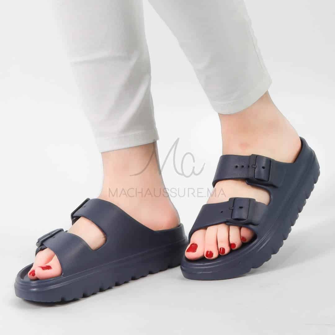 Péridot - Sandales à plateforme en Bleu.
