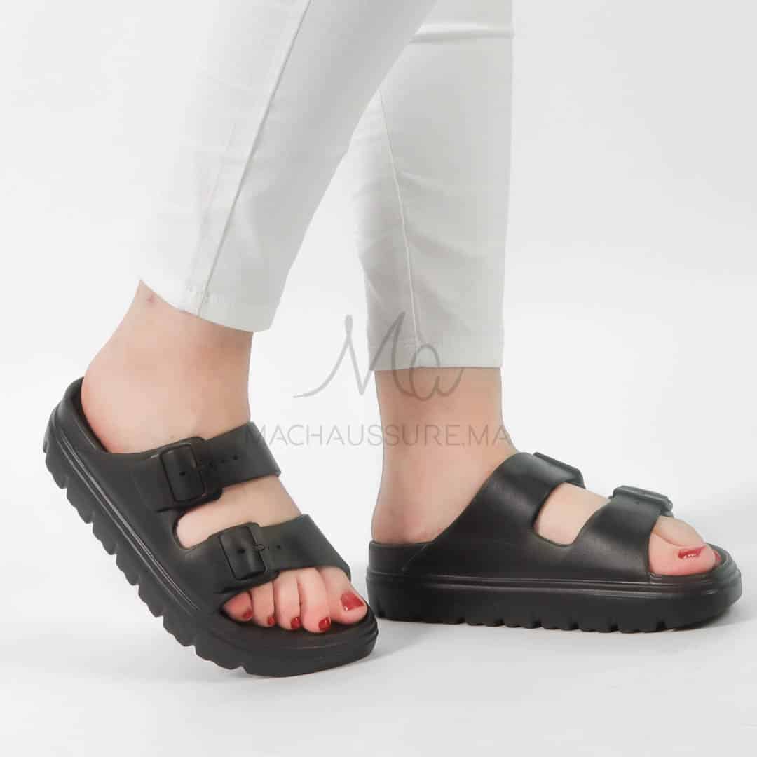 Péridot - Sandales à plateforme en Noir.