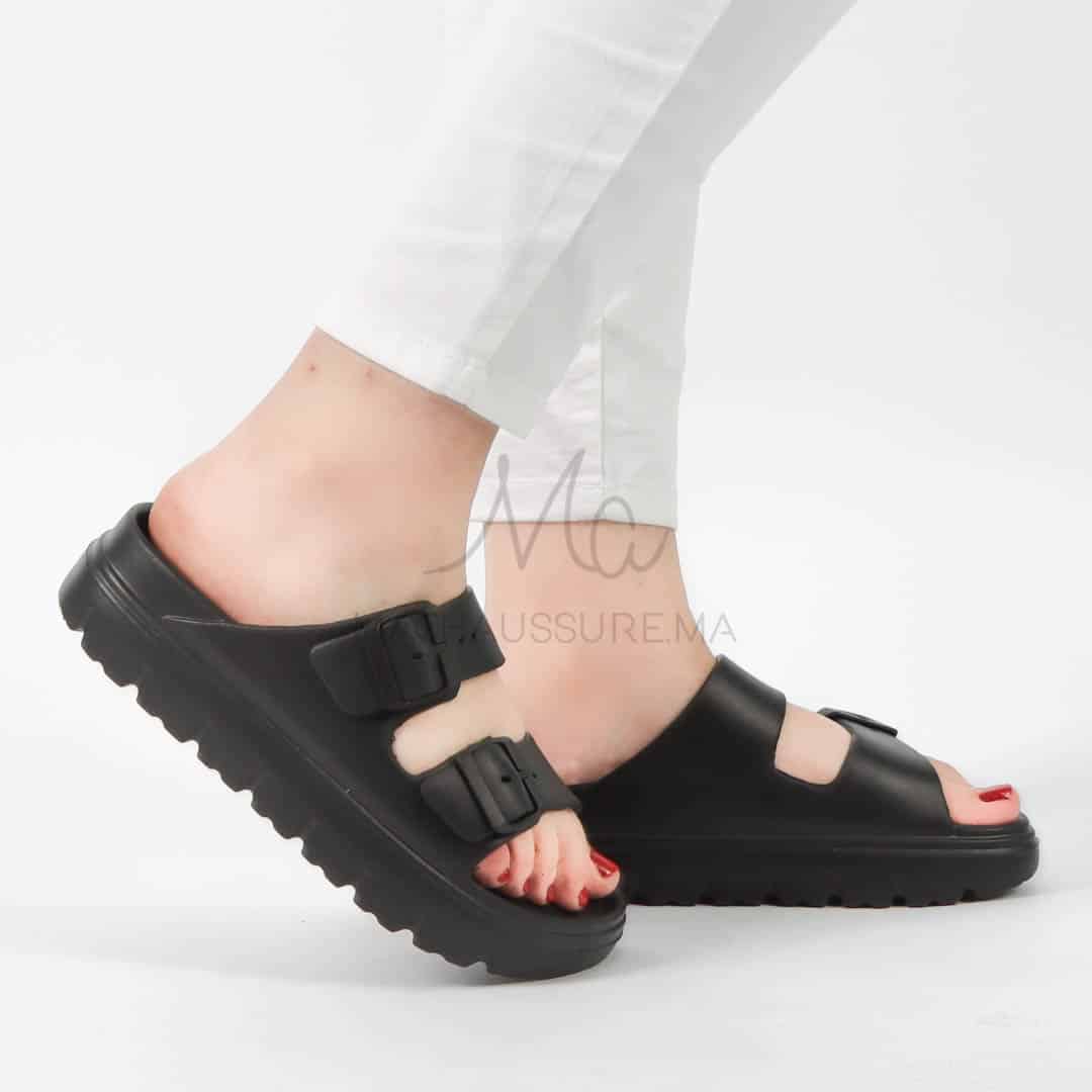 Péridot - Sandales à plateforme en Noir.