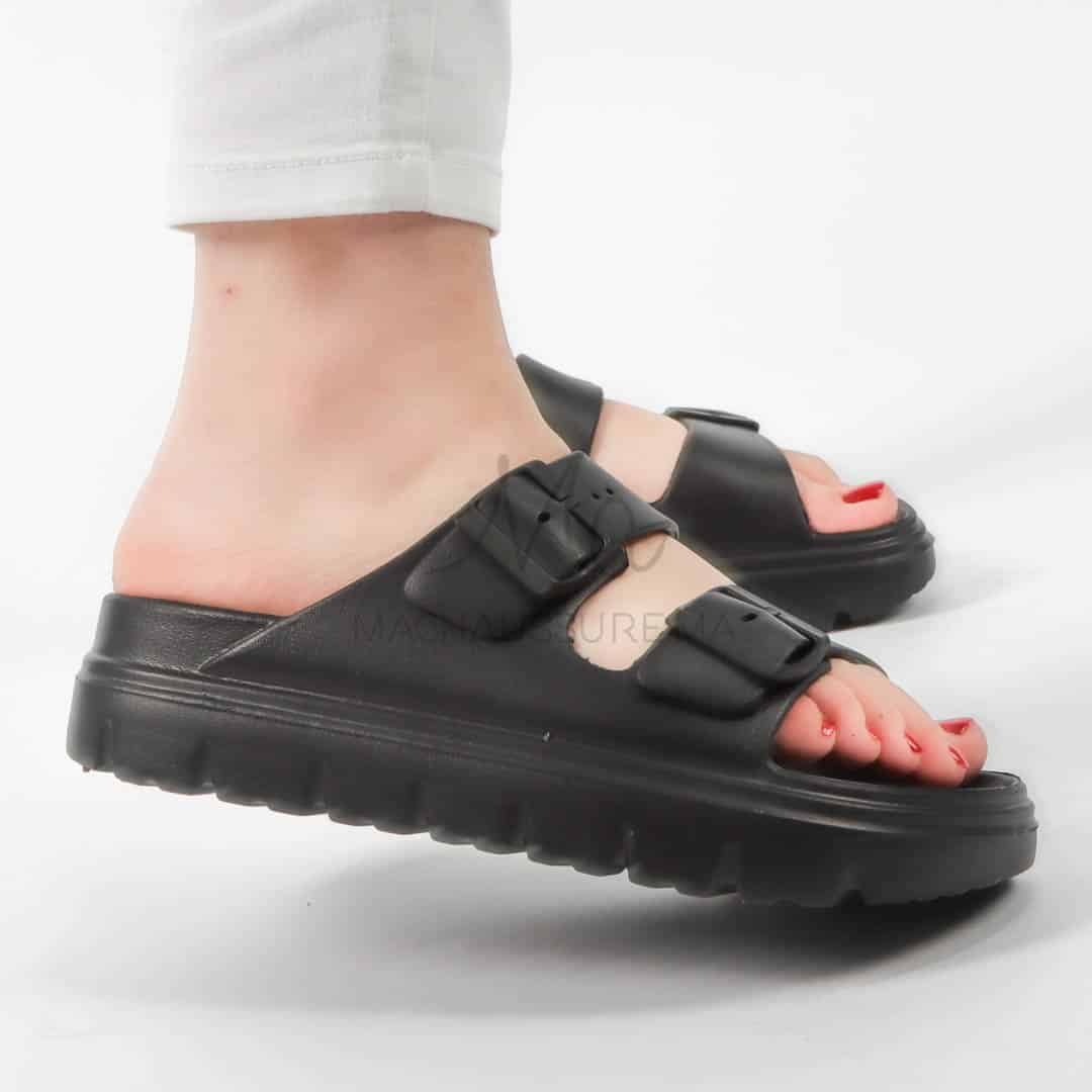 Péridot - Sandales à plateforme en Noir.