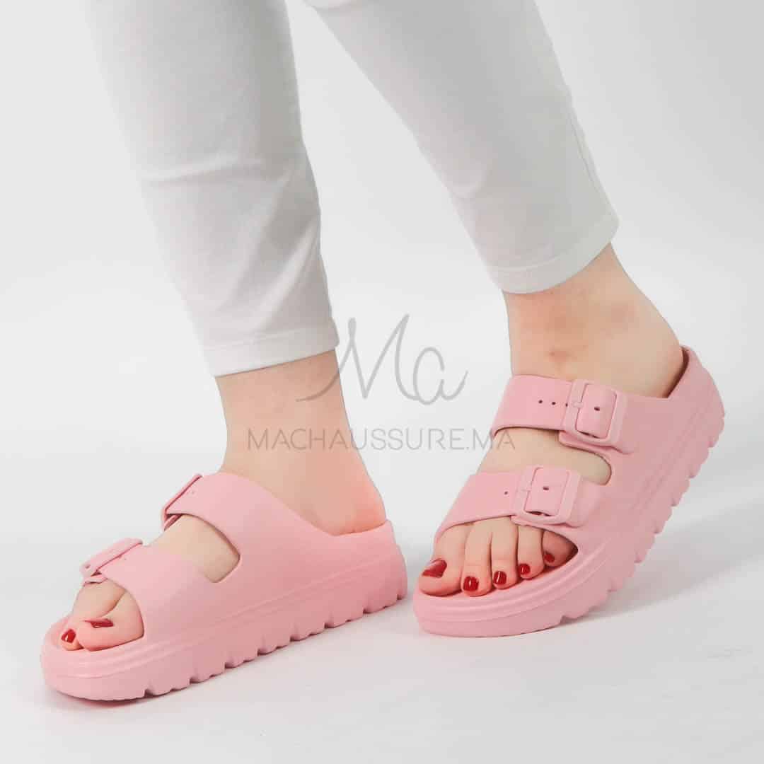 Péridot - Sandales à plateforme en Rose.
