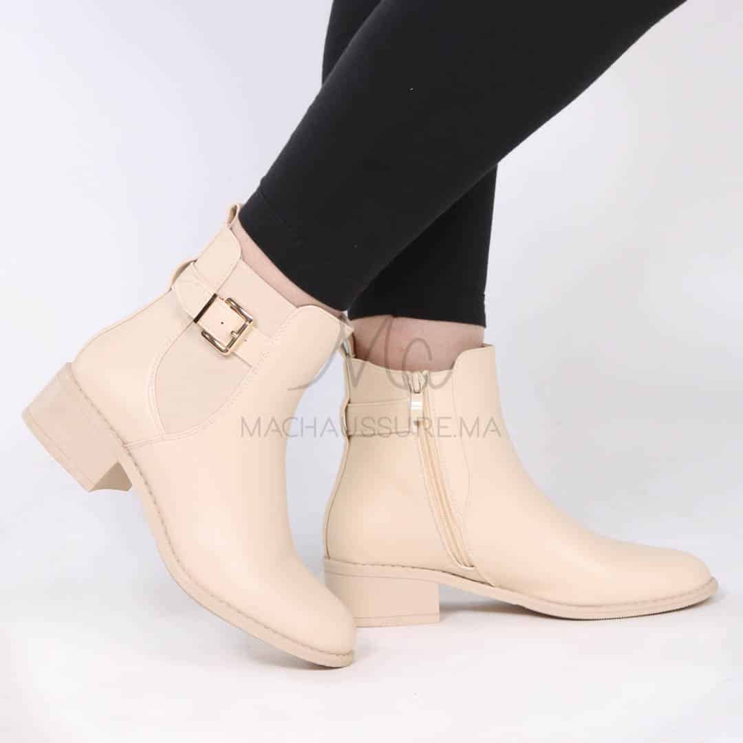 Douce – Bottines Femmes en Beige.