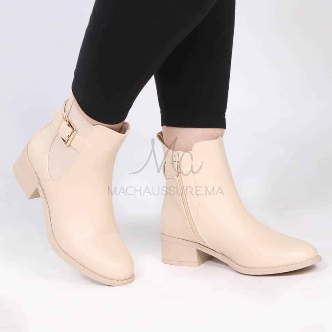 Douce – Bottines Femmes en Beige.