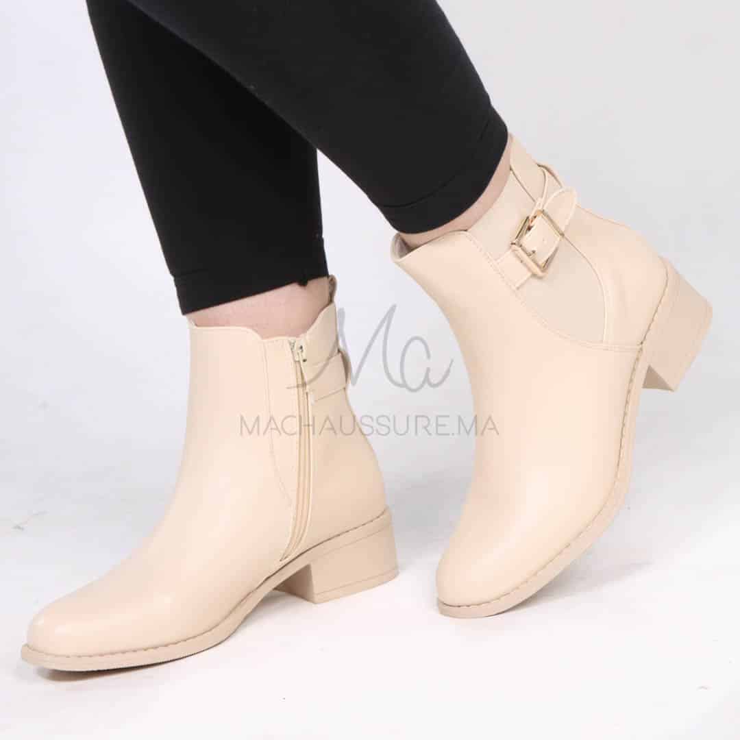 Douce – Bottines Femmes en Beige.