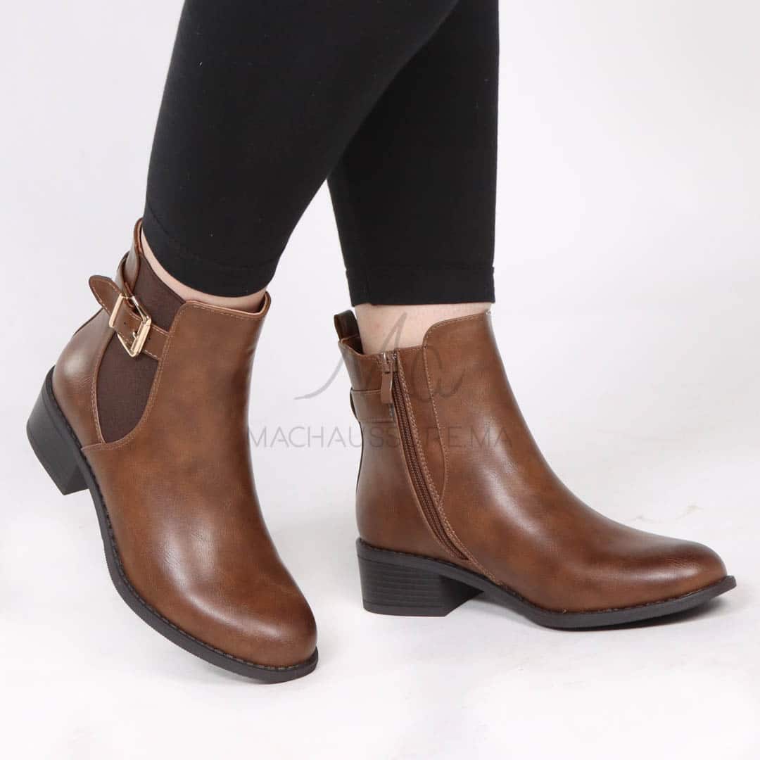Douce – Bottines Femmes en Tabac.
