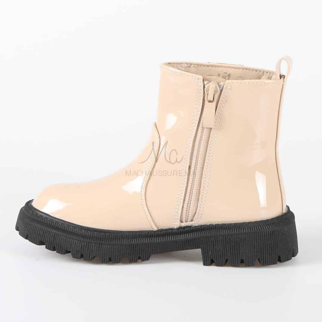 Lydia - Bottines Enfant en Beige.