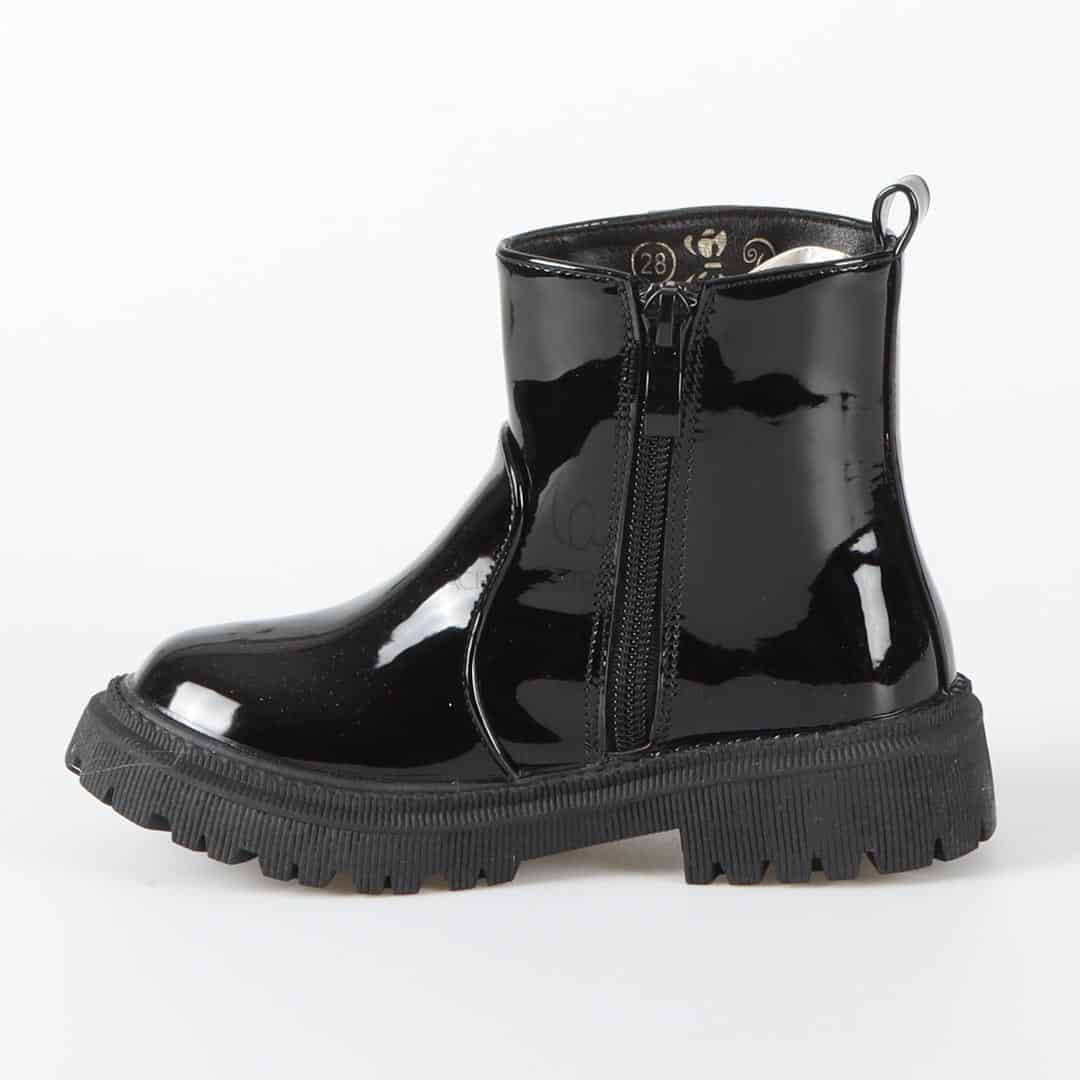 Lydia - Bottines Enfant en Noir.