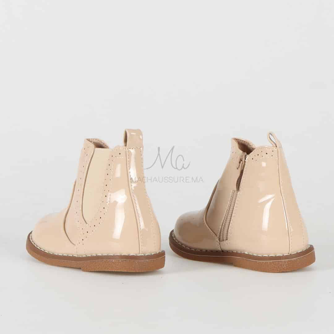 Sonya - Bottines Enfant en Beige.