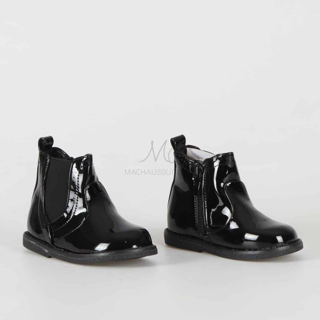 Sonya - Bottines Enfant en Noir.