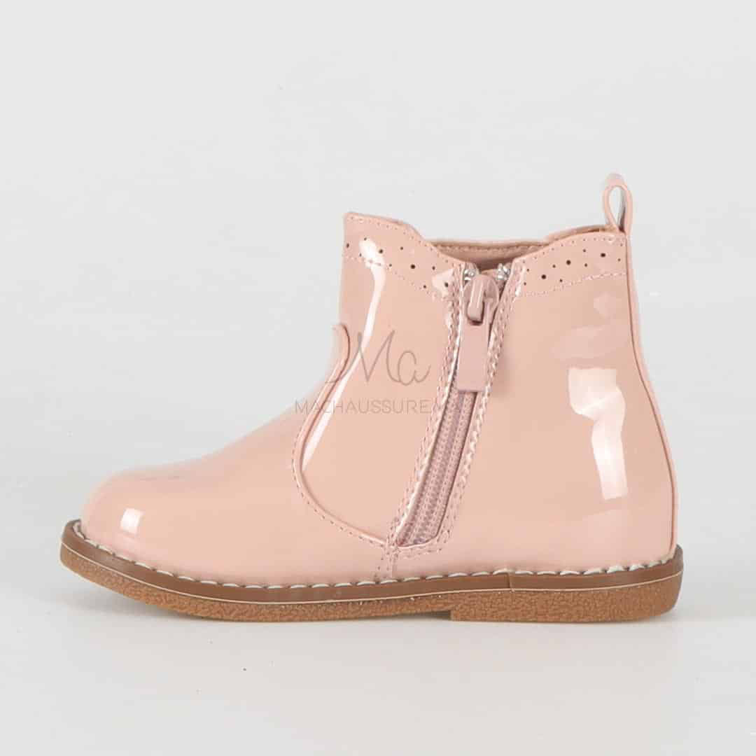 Sonya - Bottines Enfant en Rose.