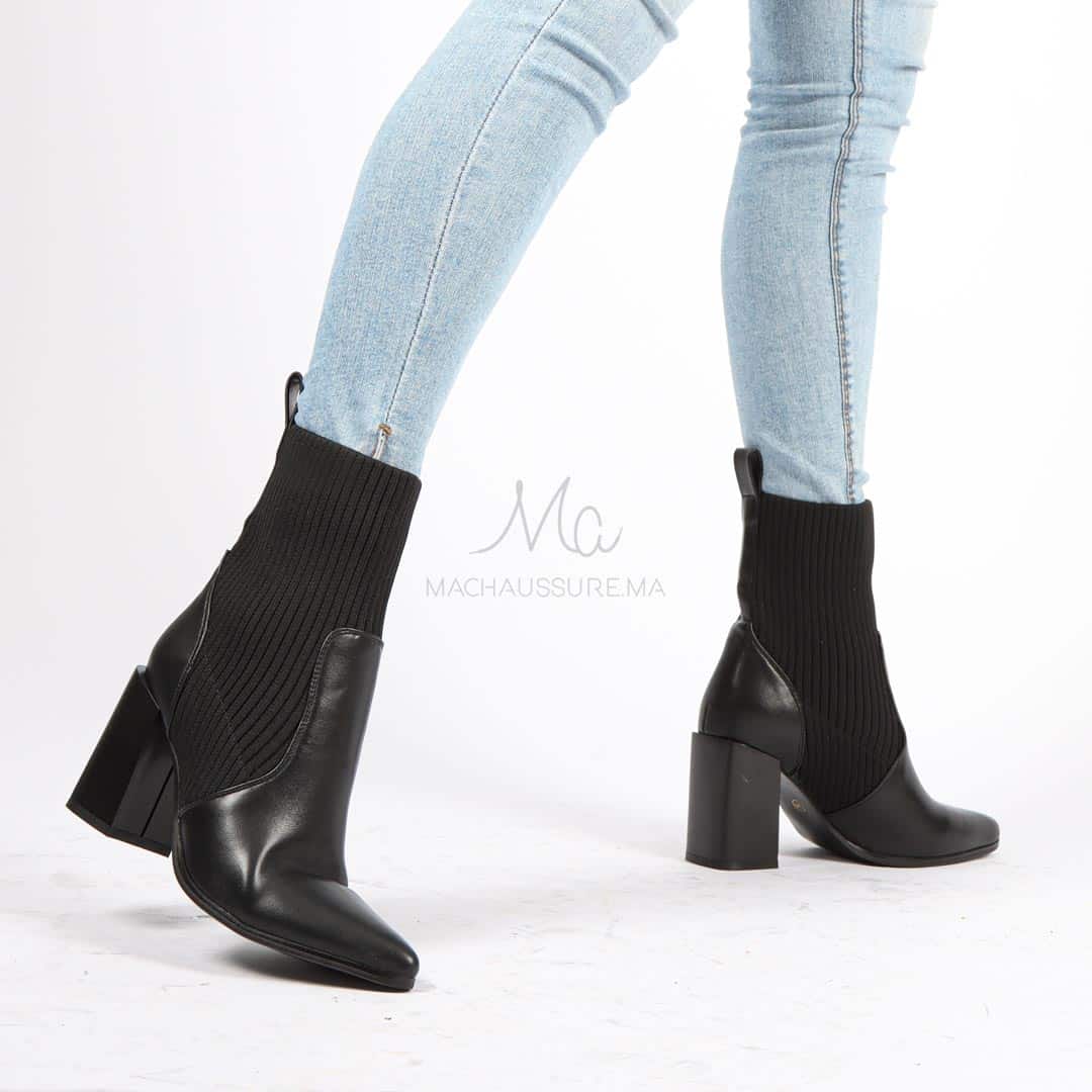 Joliby - Bottines à talon en Noir.