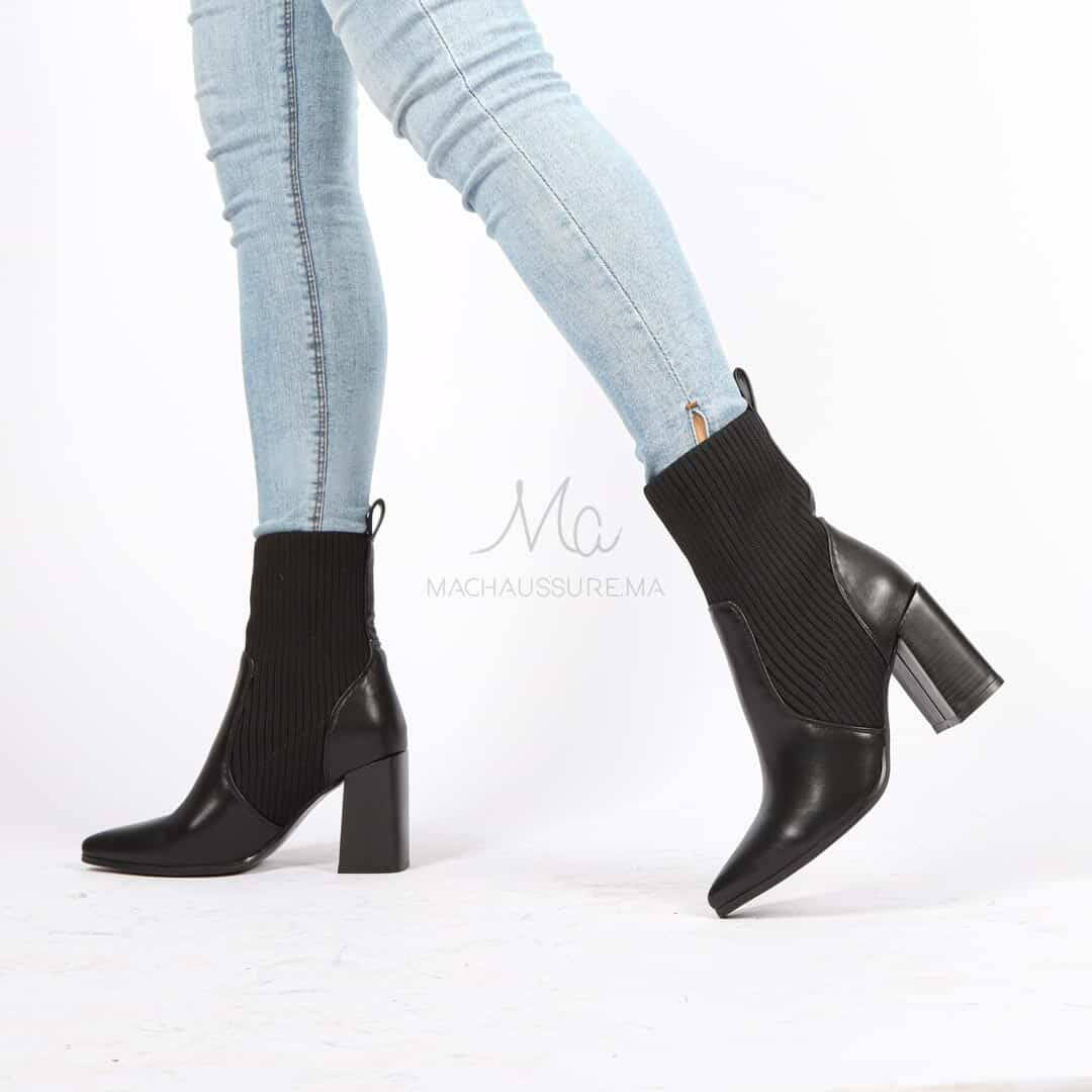 Joliby - Bottines à talon en Noir.