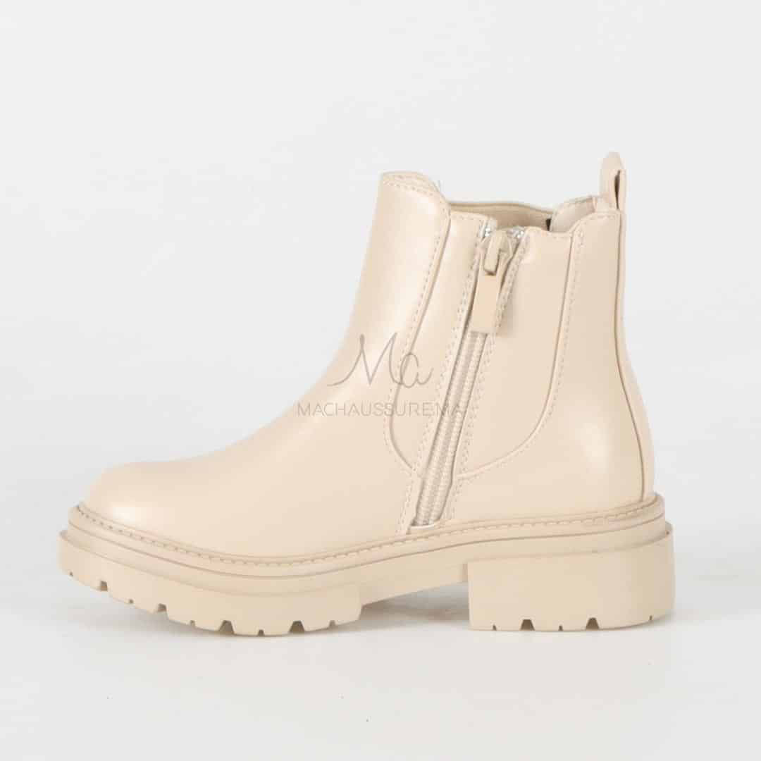 Vilma - Bottines en Beige.