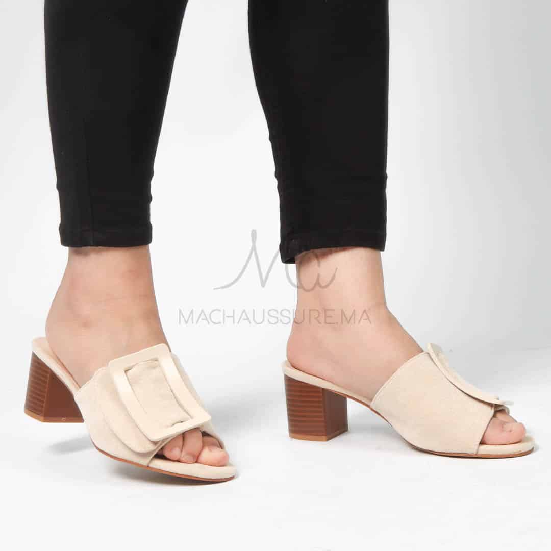 Magnificence - Sanadales à talon – Beige.