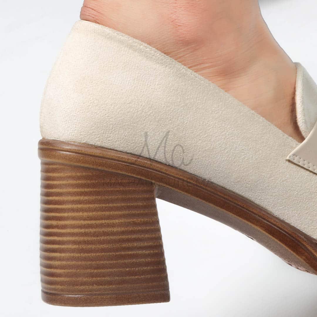 Dany – Derbies à talon Femmes en Beige.
