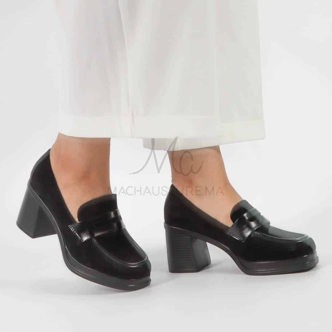 Dany – Derbies à talon Femmes en Noir.