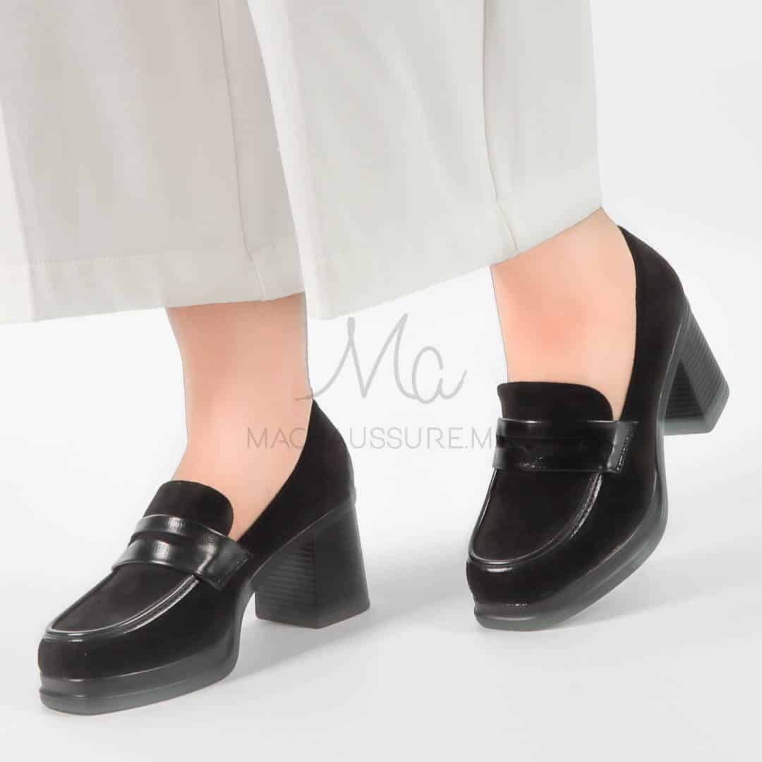 Dany – Derbies à talon Femmes en Noir.