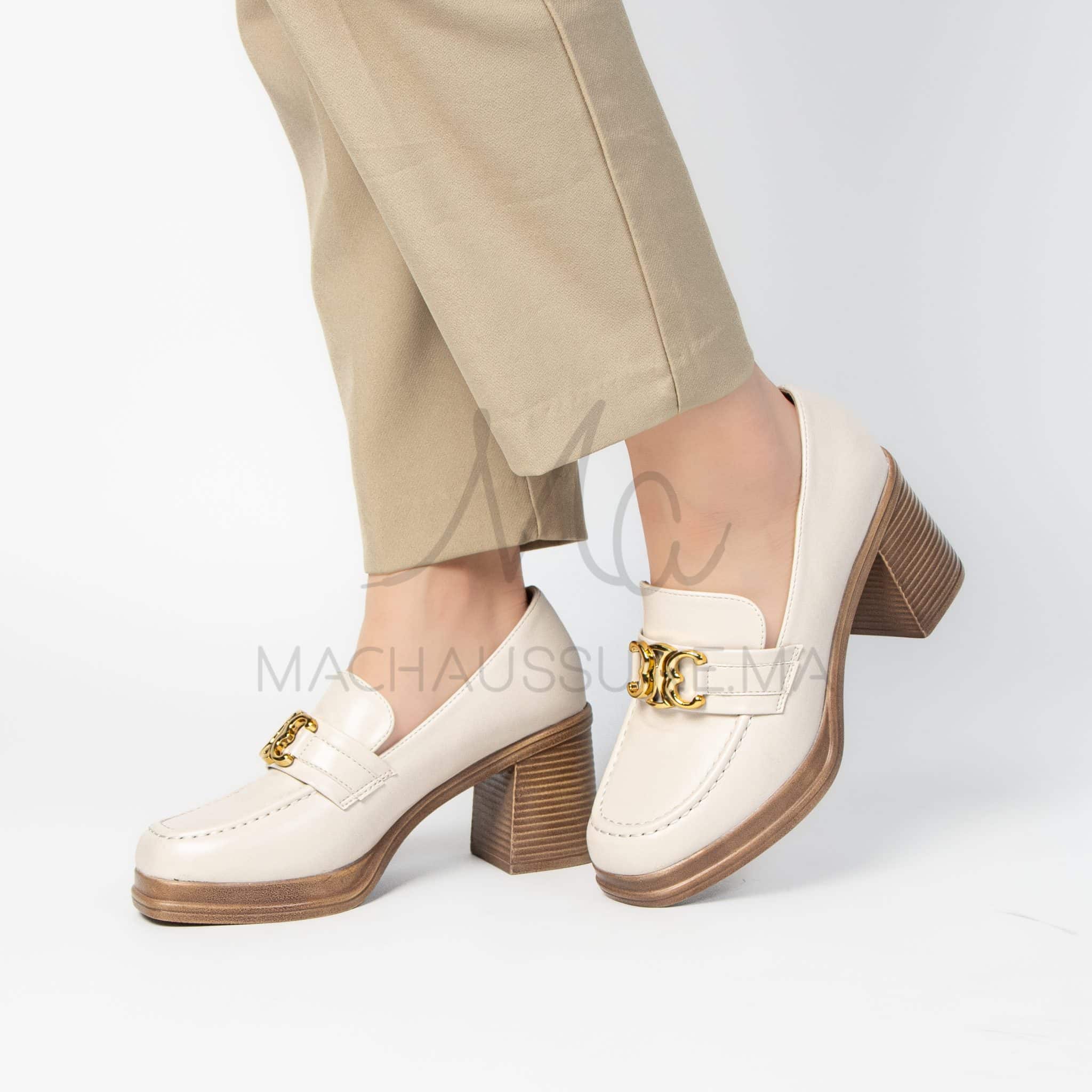 Cecilia – Derbis Femmes en Beige.