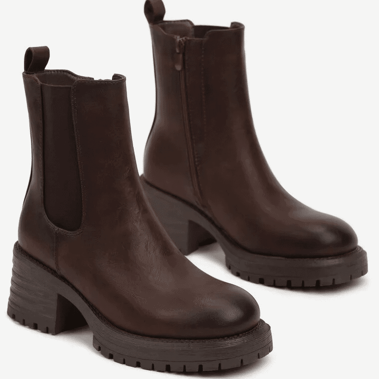 Rebelle – Bottines femmes en Marron.