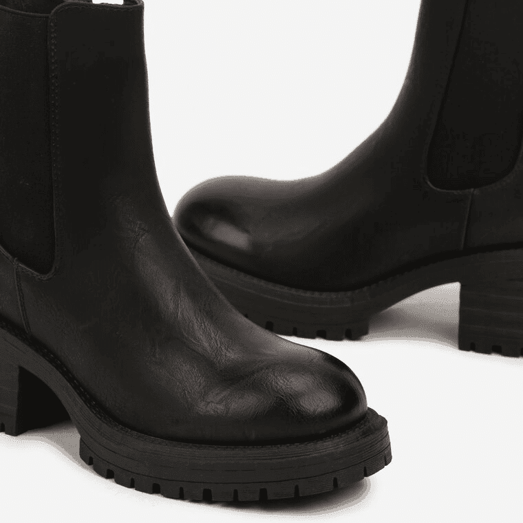 Rebelle – Bottines femmes en Noir.