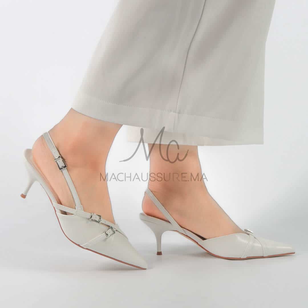 Tourmaline - Escarpins femmes en Blanc.