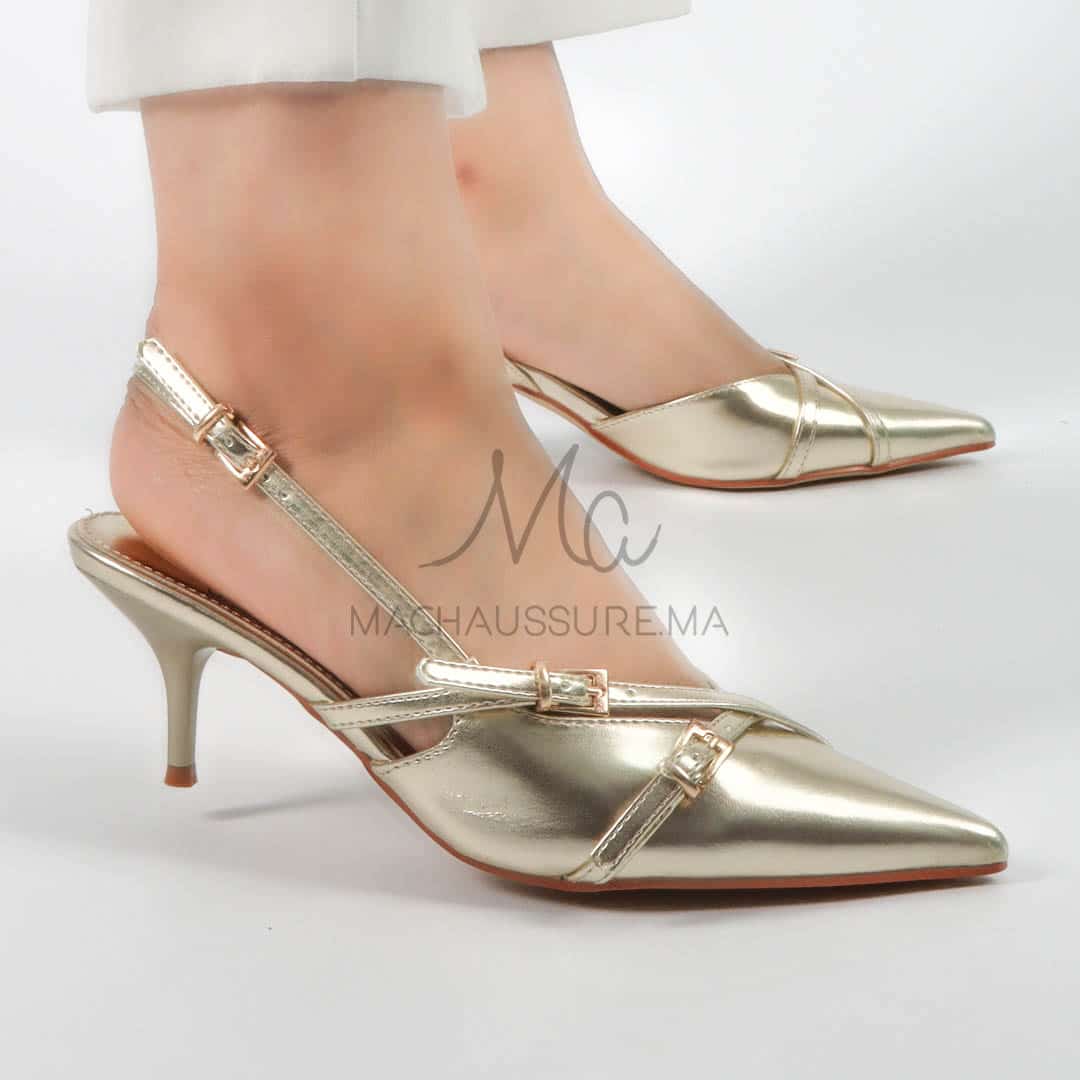 Tourmaline - Escarpins femmes en Doré.