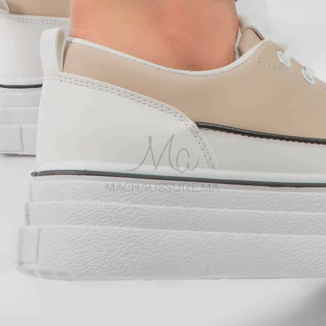 Iolite - Baskets Compensées femmes en Kaki.