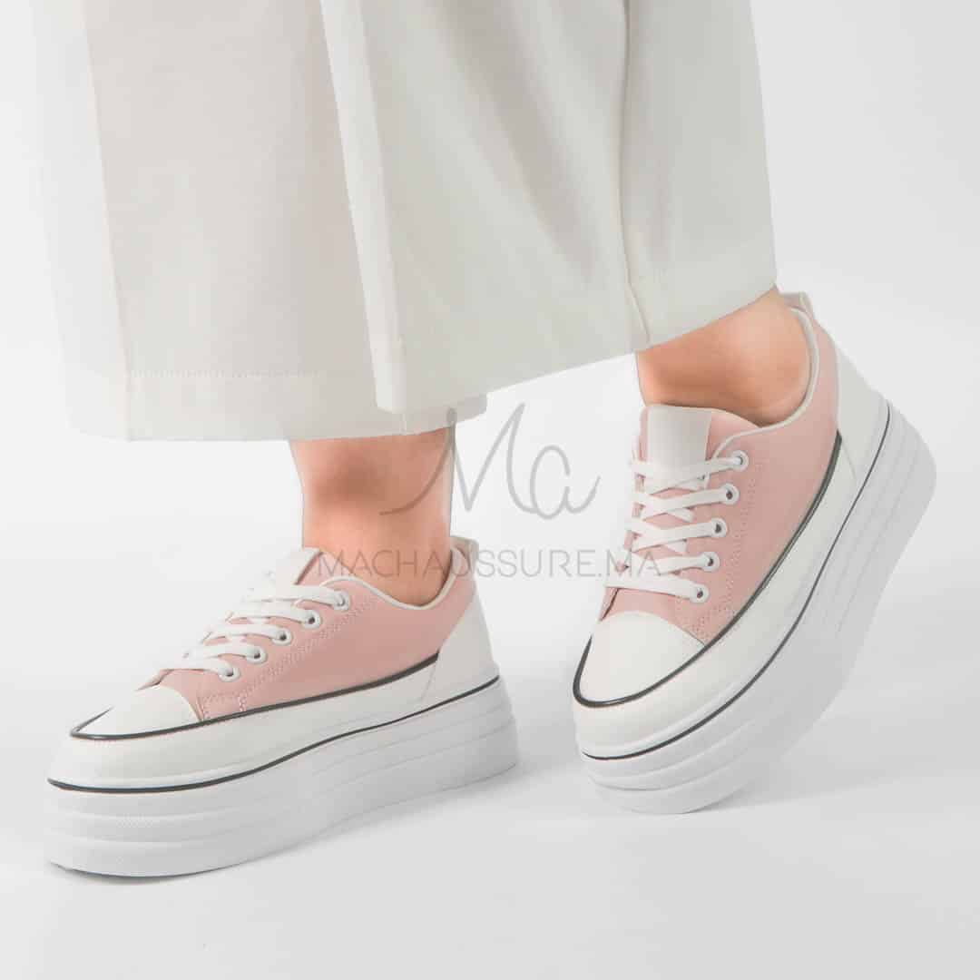 Iolite - Baskets Compensées femmes en Rose.