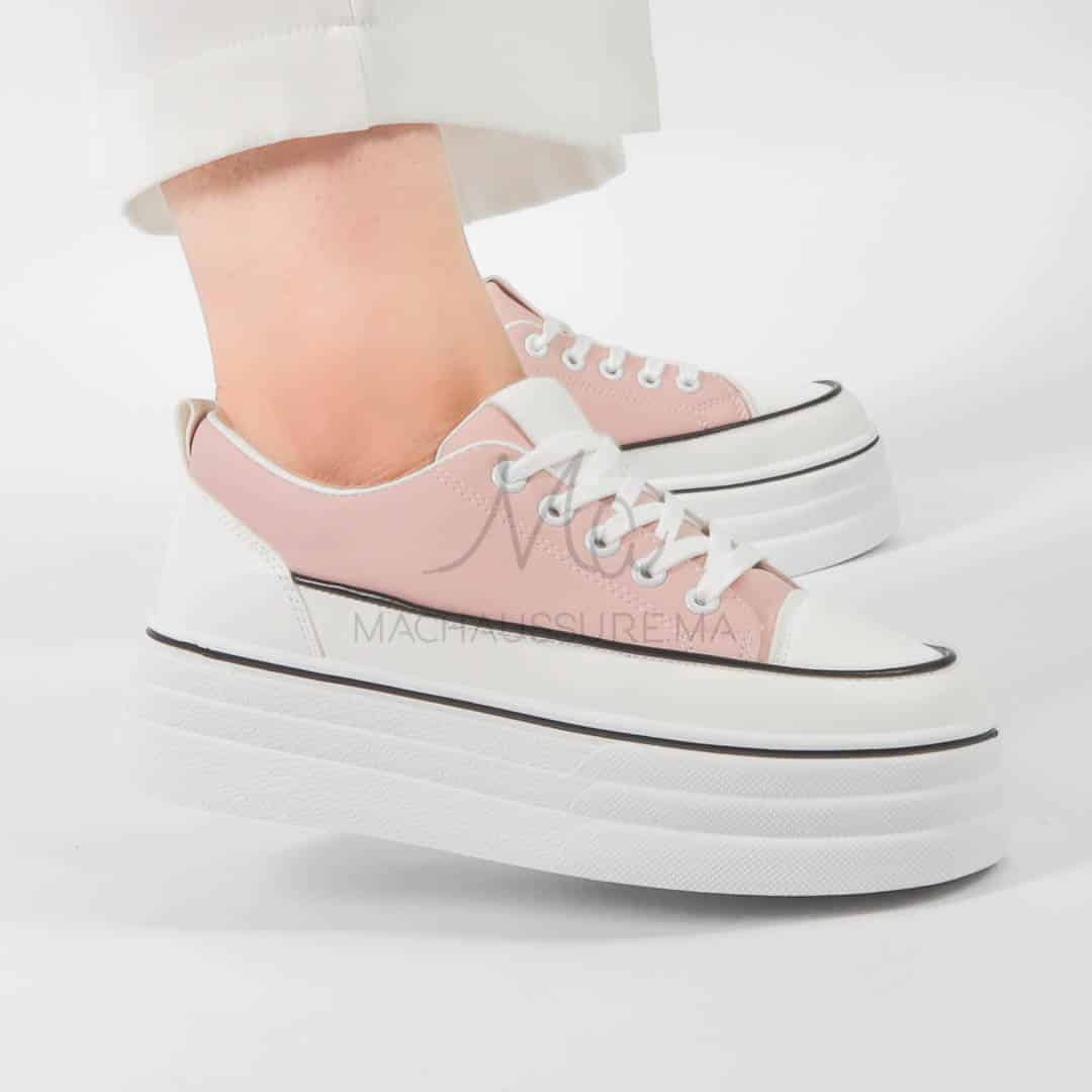 Iolite - Baskets Compensées femmes en Rose.