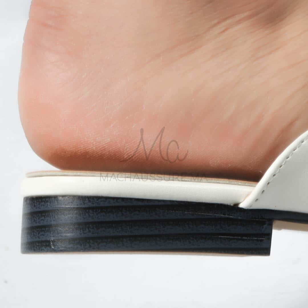 Galia – Mules Femmes en Blanc.