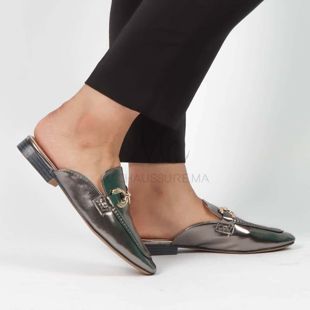 Galia – Mules Femmes en Nickel.
