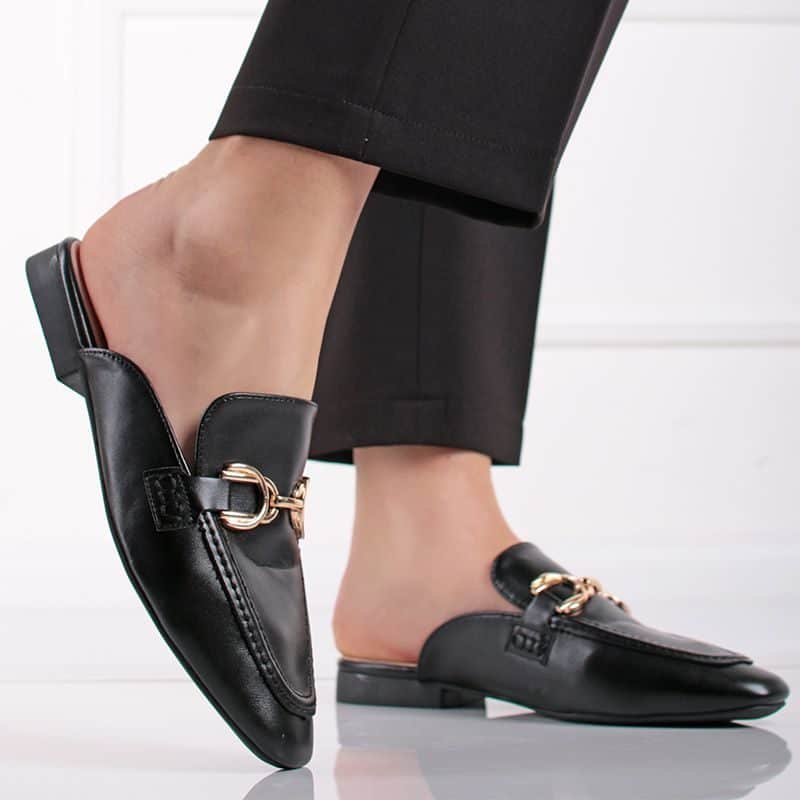 Galia – Mules Femmes en Noir.