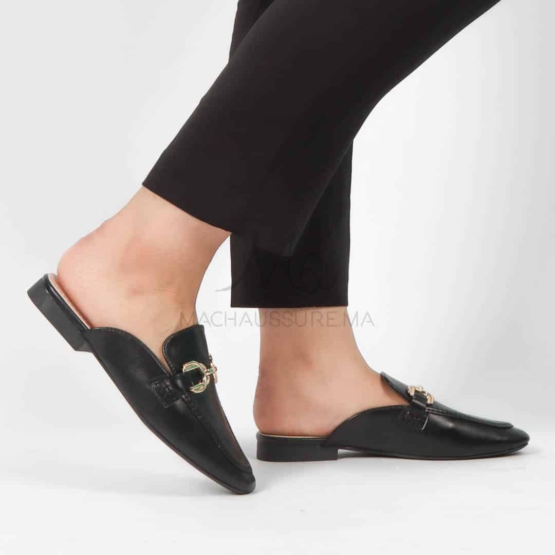 Galia – Mules Femmes en Noir.