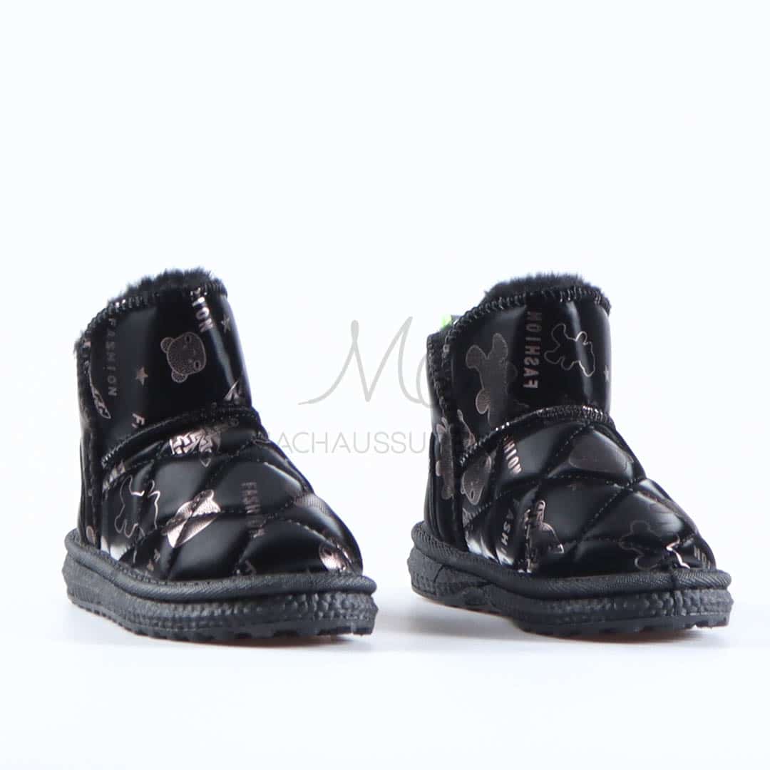 Leopoldo - Bottines imperméables pour fille en Noir.