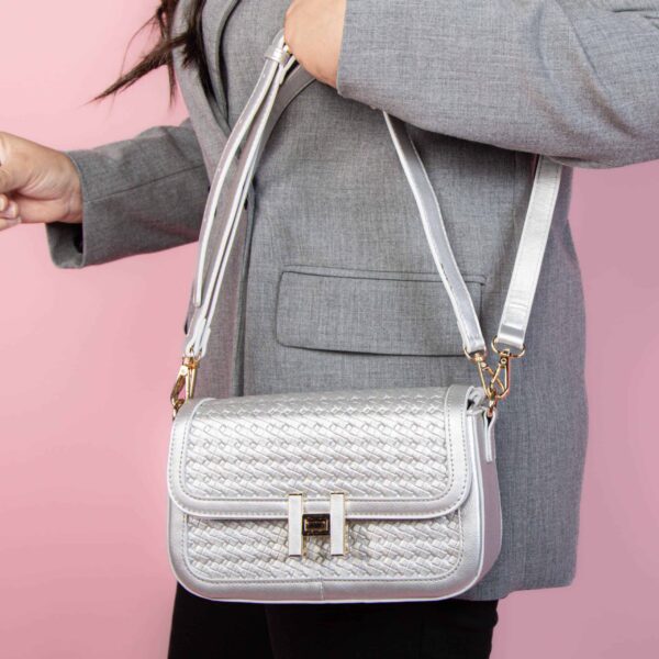 Cristal – Sac à main en Argente.