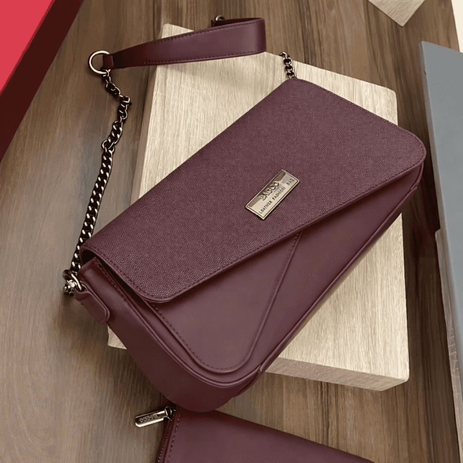 Selora – Sac à main en Bordeau.